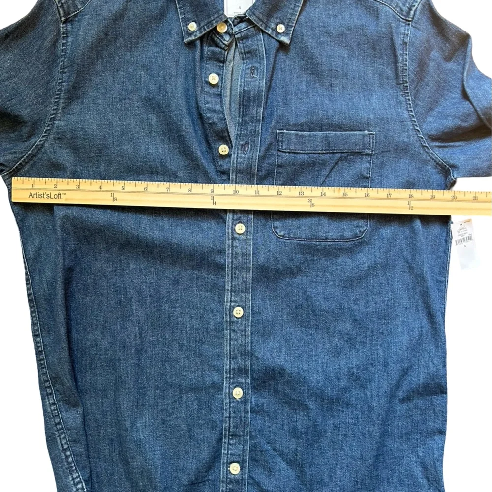 Gap Men’s Button down Denim Classic Shirt Size S - Picture 7 of 11